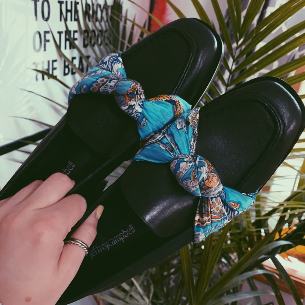 Free People silk knot loafers